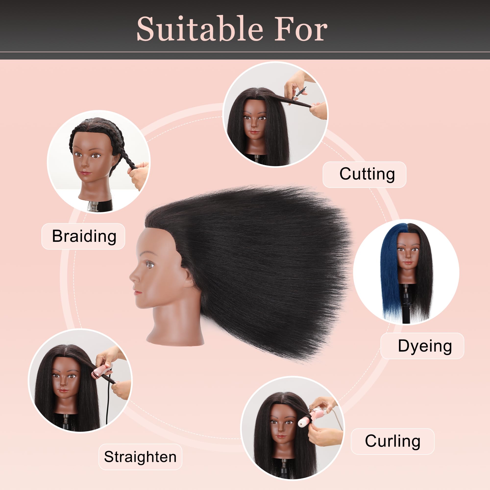 YODIDI mannequin head for straightening and curling practice