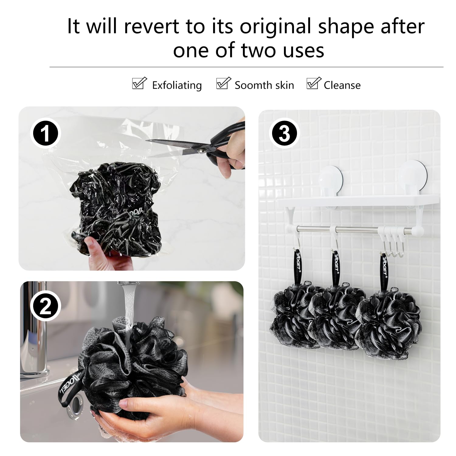 YOGET hanging loop dries easily after shower