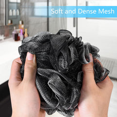 YOGET mesh shower sponge hanging handle for easy use