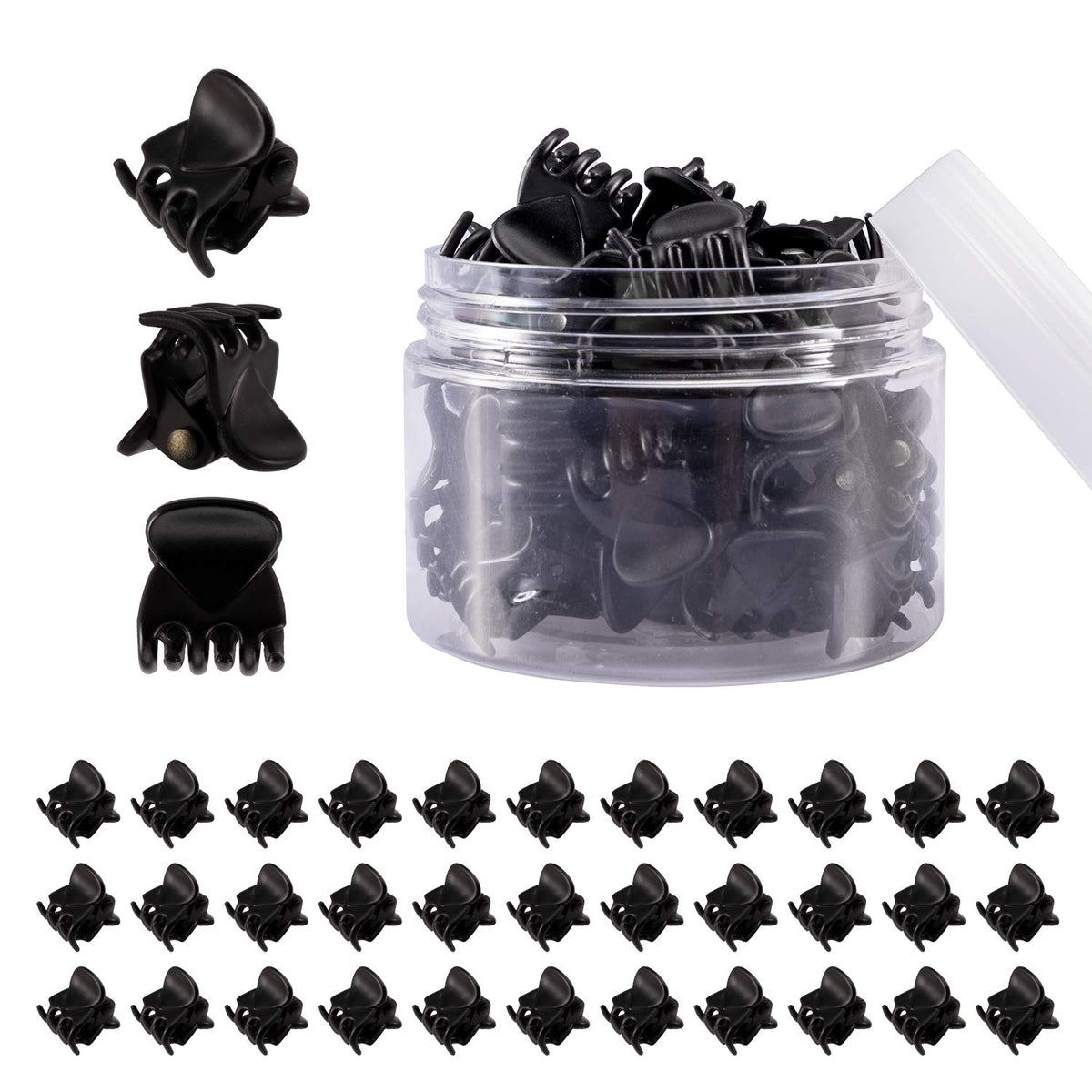 YOHAMA 36-piece black mini hair claw clips set for versatile styling.
