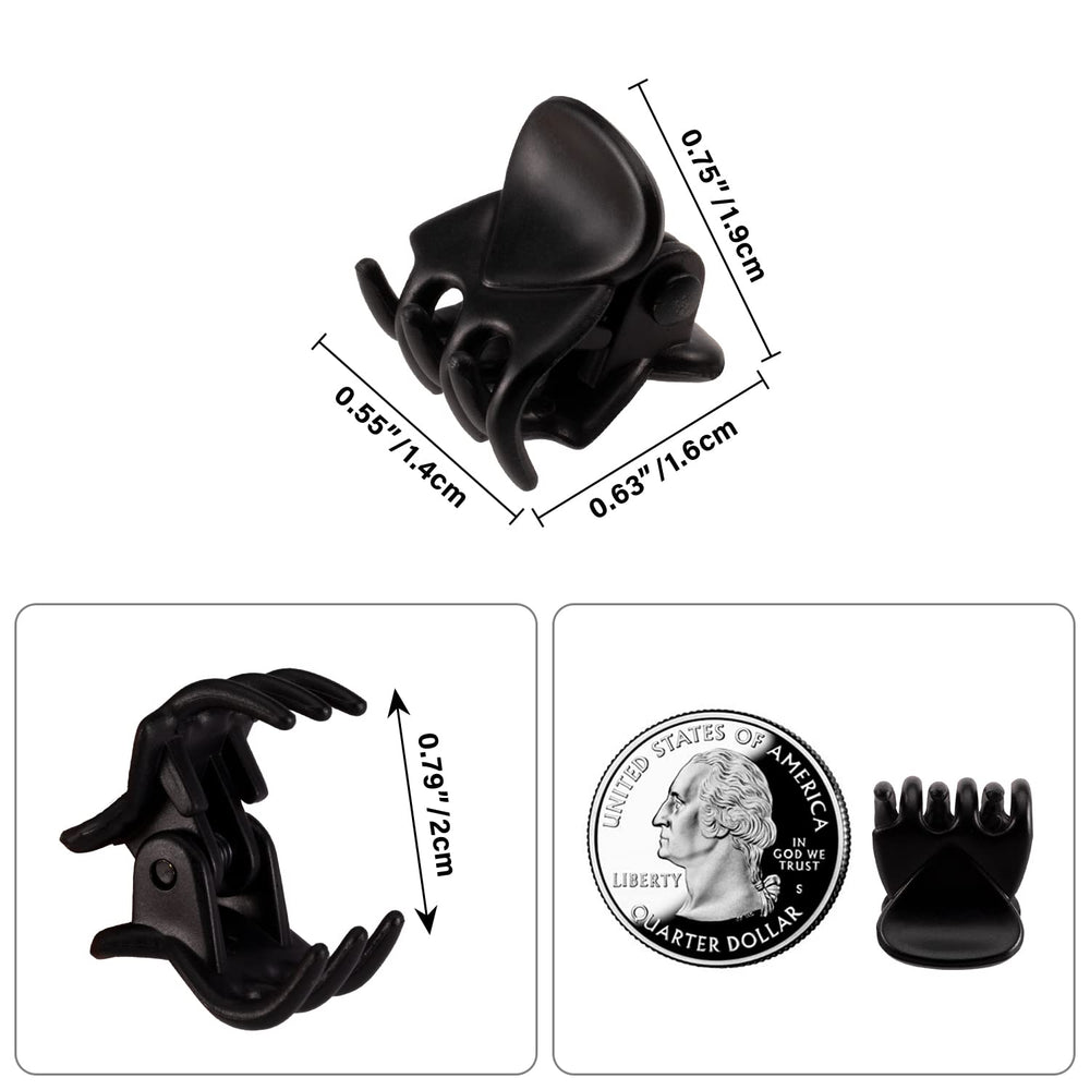 YOHAMA black mini hair clip with strong spring for all-day hold.