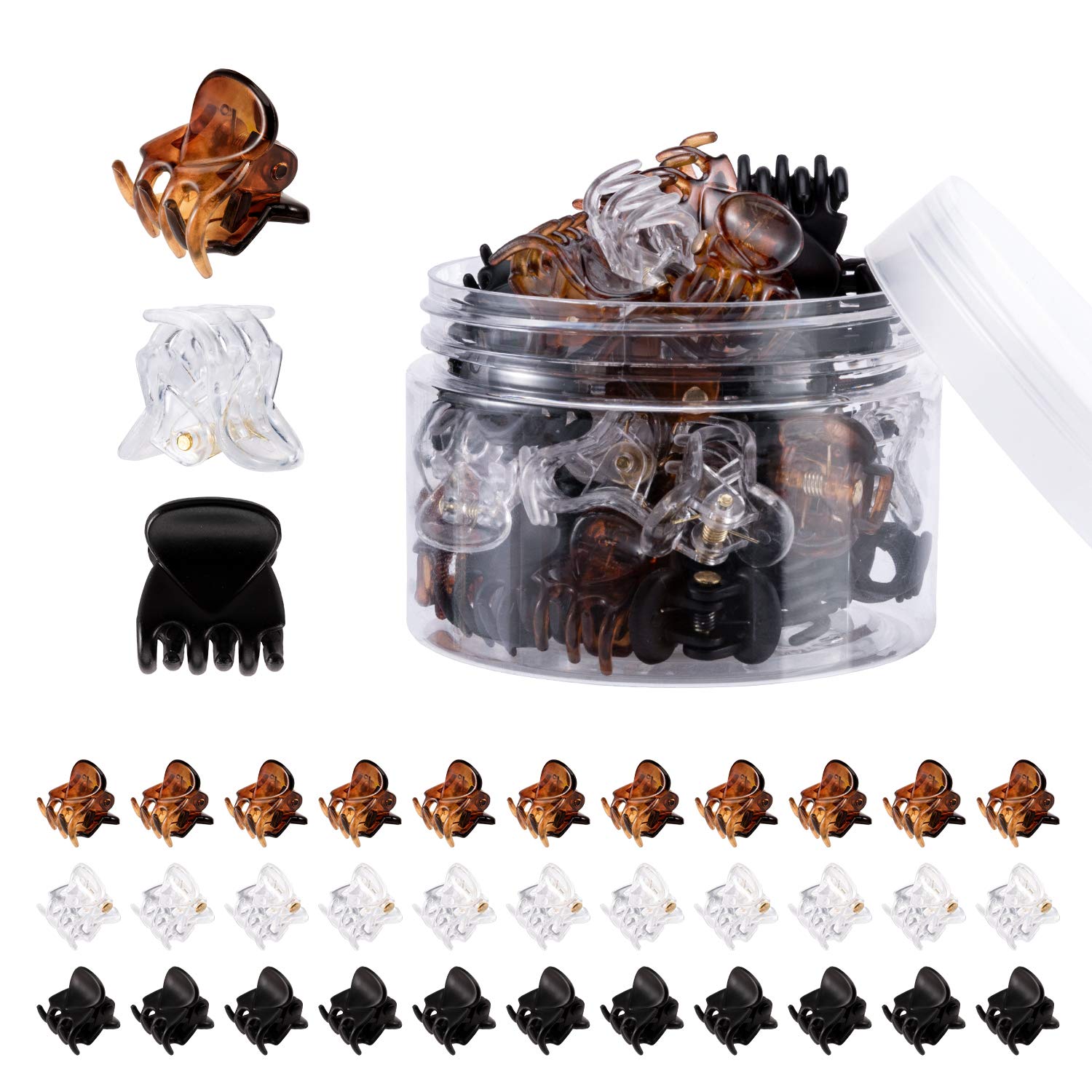 YOHAMA mini hair claw clips in 3 colors hold hair securely all day