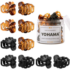 YOHAMA octopus clip in matte black for secure bangs and all-day hold.