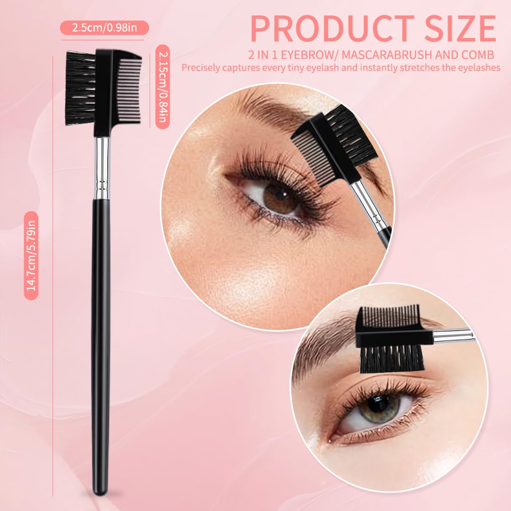 Yoizyfree brow grooming brush smooths brows before applying gel for a polished look.