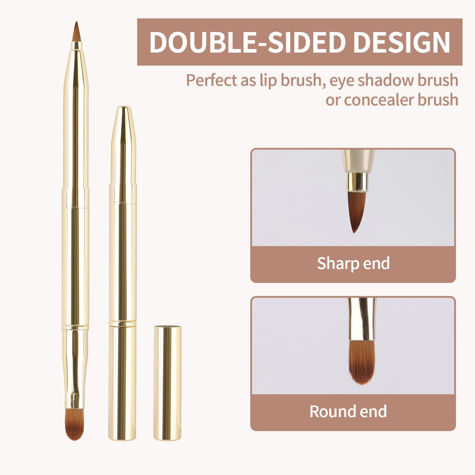Yoizyfree lip brush helps precise lip gloss or lipstick layering.