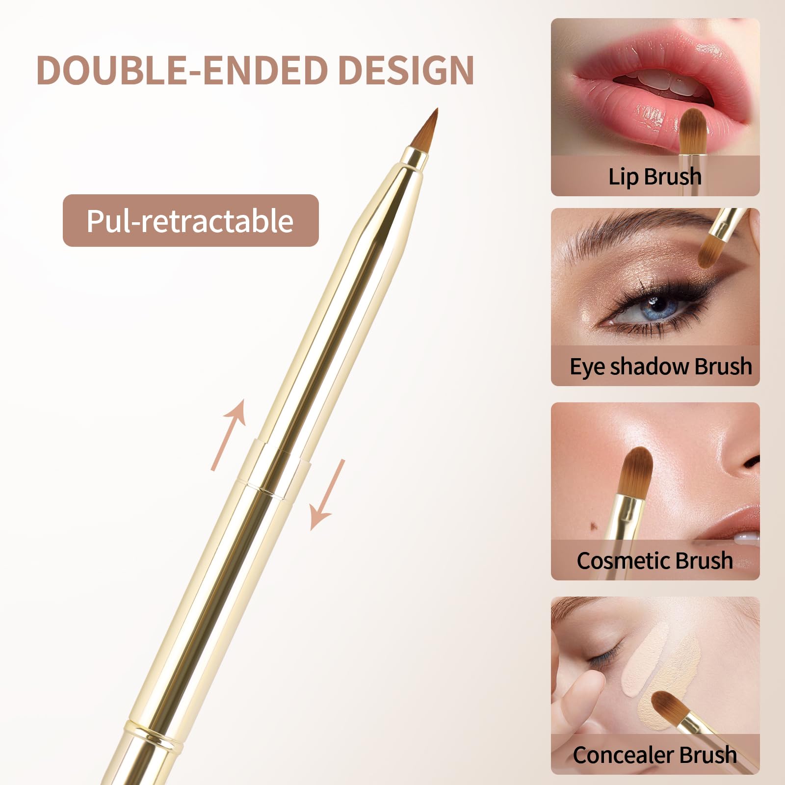Yoizyfree retractable lip brush keeps makeup tidy in a purse.