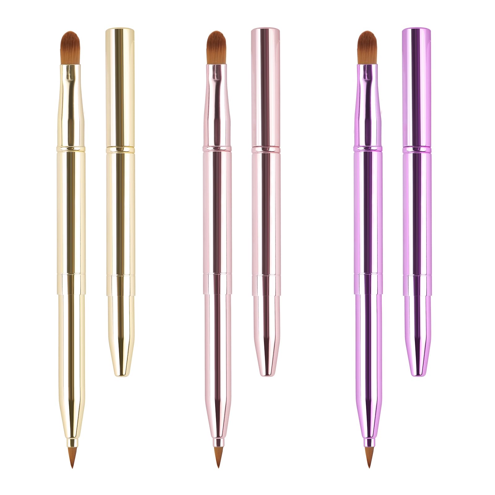 Yoizyfree retractable lip brush in a compact pack for precise lipstick application.