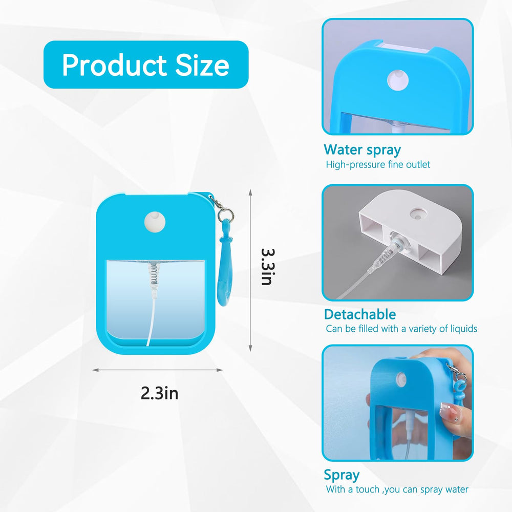 YOKAMIRA 7-piece card spray bottles with purple silicone cover for quick identification.