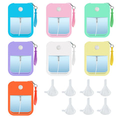 YOKAMIRA 7-piece card spray bottles with white silicone cover for travel.