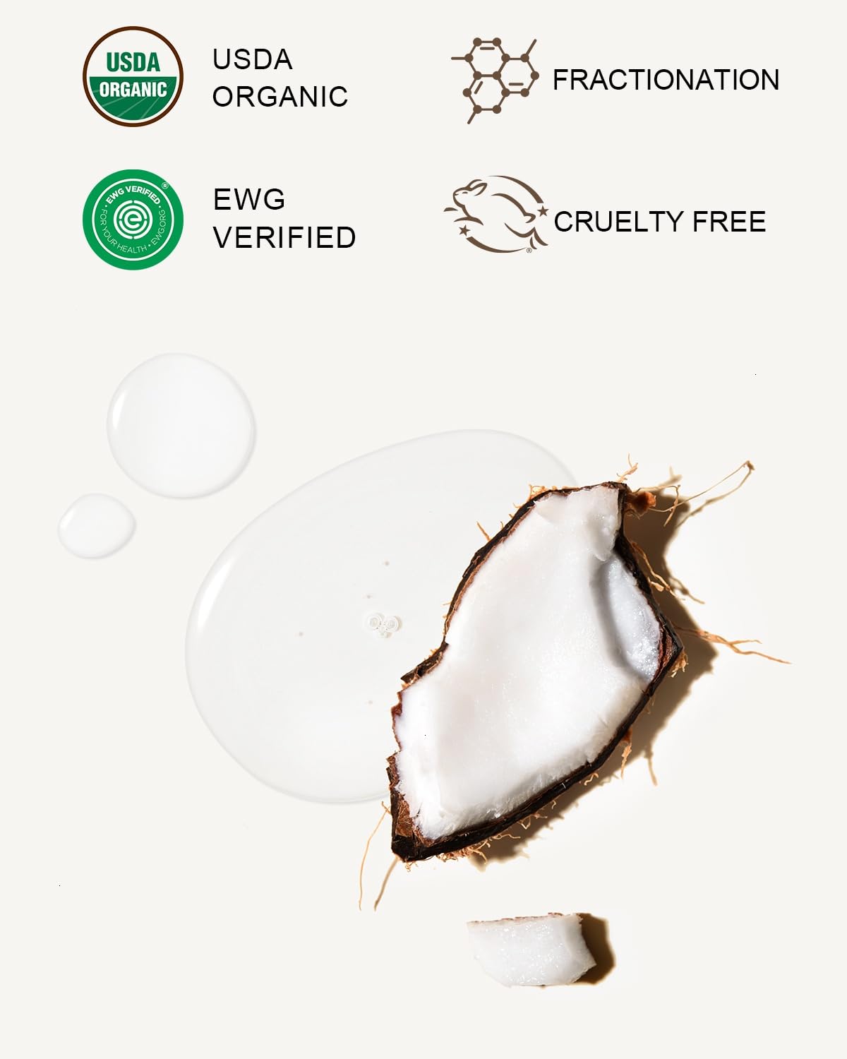 Yoken aceite de coco fraccionado, cabello más suave y manejable.