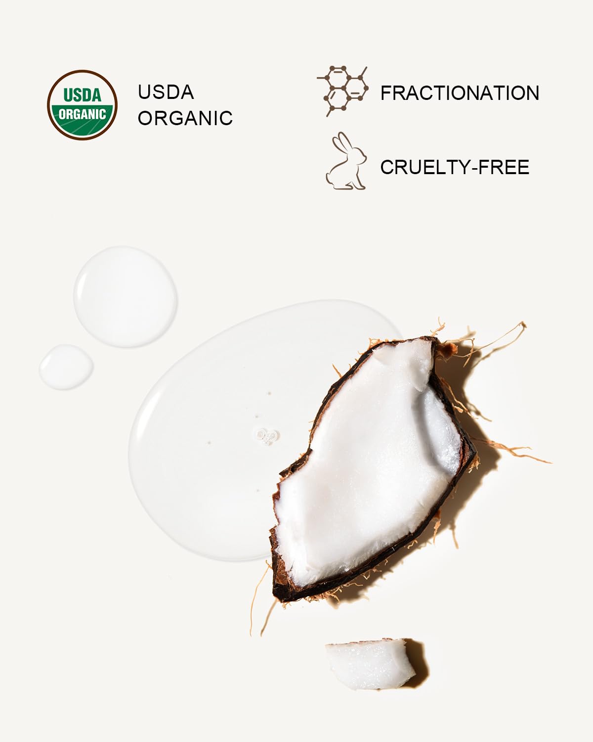 Textura líquida neutra del aceite de coco fraccionado de Yoken