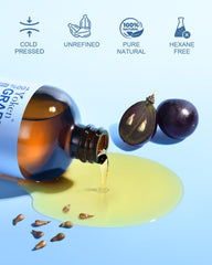 Yoken Aceite de Uva textura ligera que se absorbe rápido.