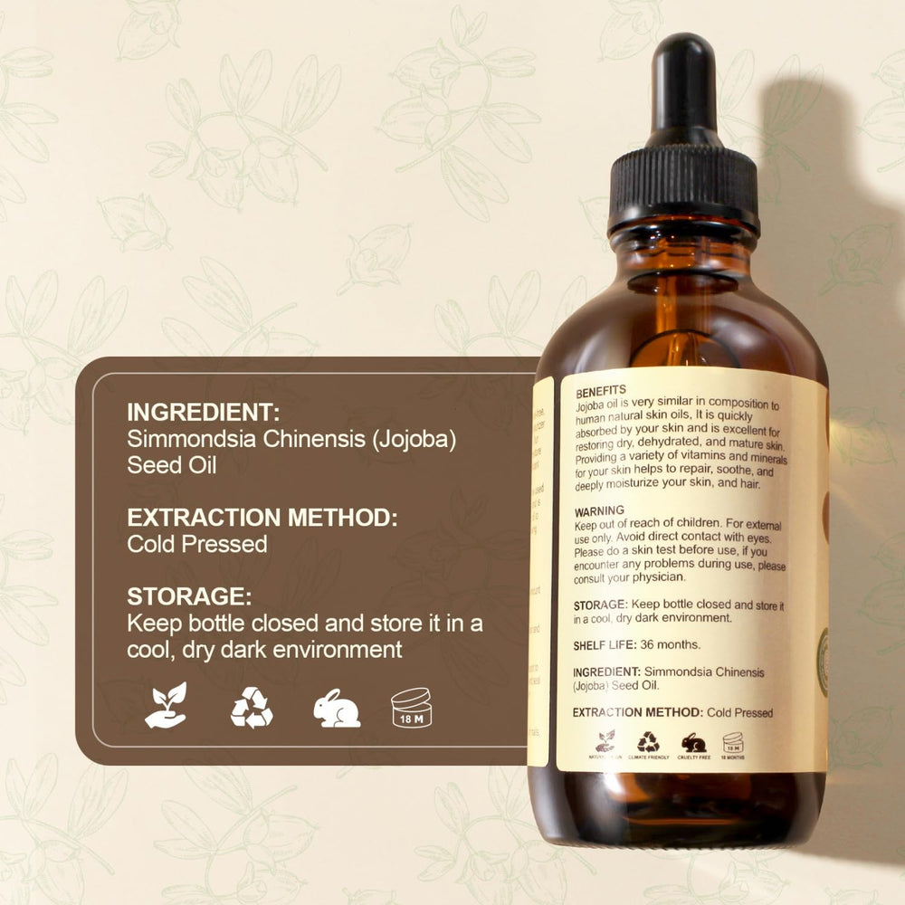 Yoken aceite de jojoba para masaje, base portadora para mezclas