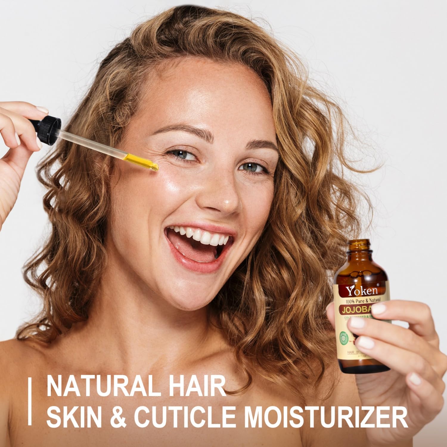 Yoken aceite de jojoba multiuso, textura ligera, absorbe rápidamente