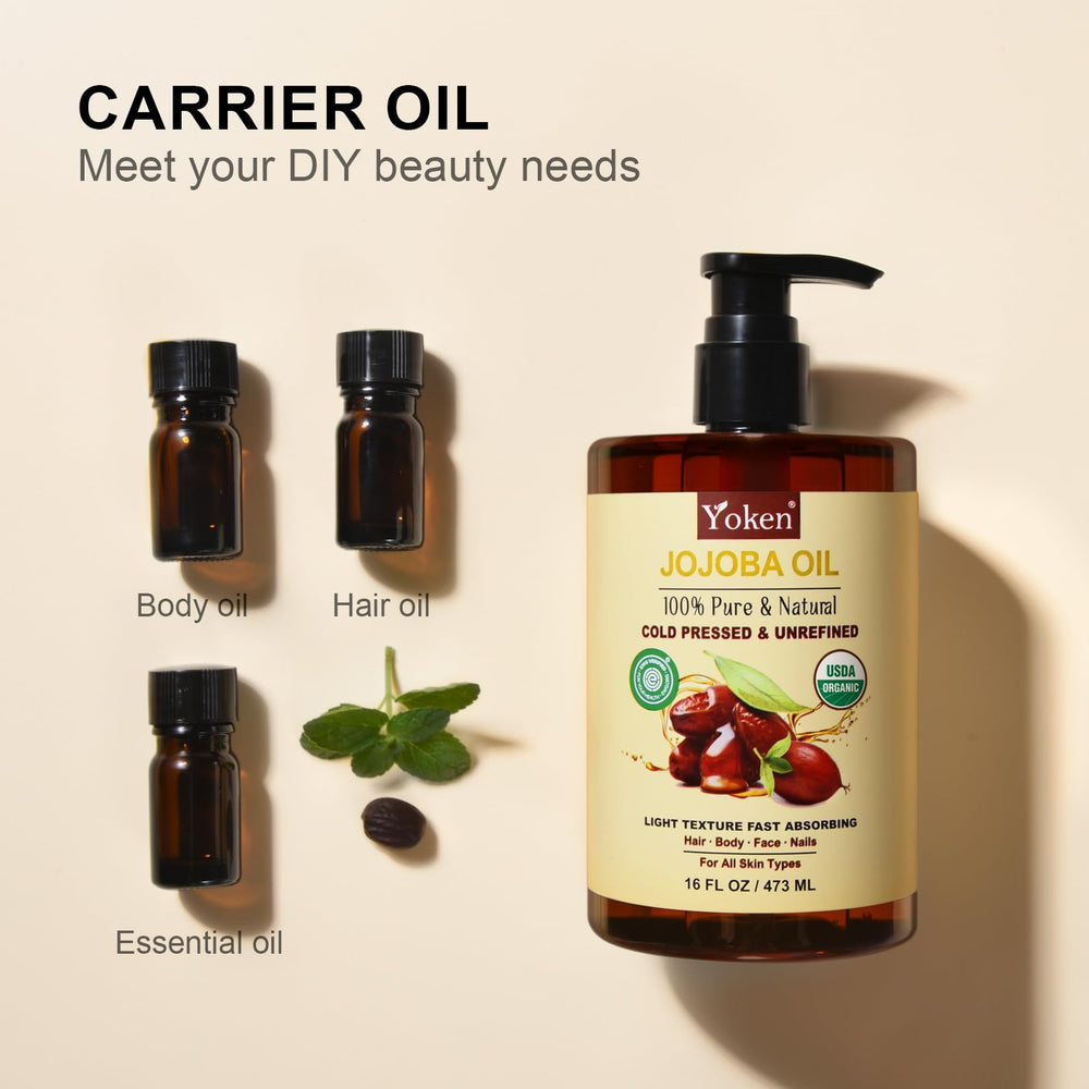 Yoken Jojoba para cuerpo, manos y uñas con hidratación ligera.