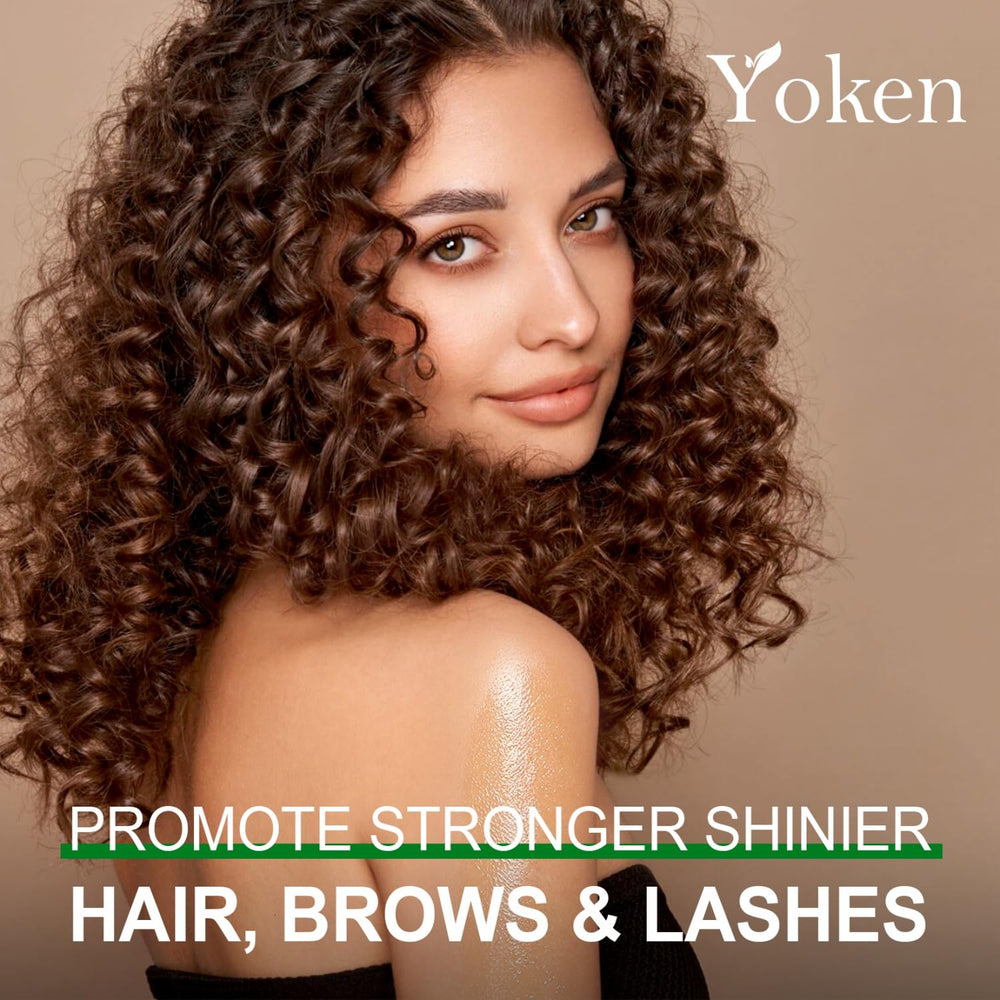 Yoken Aceite de Ricino para cabello nutre y aporta brillo natural.