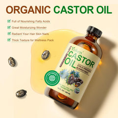Yoken Aceite de Ricino para pestañas aporta brillo suave y nutrición.