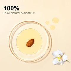 Yoken Almond Oil being poured into the hand for quick skincare