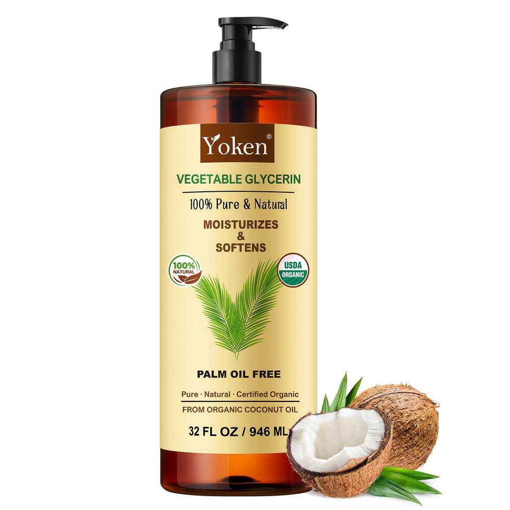 Yoken Glicerina Vegetal para mezclar aceites esenciales, base portadora versátil.