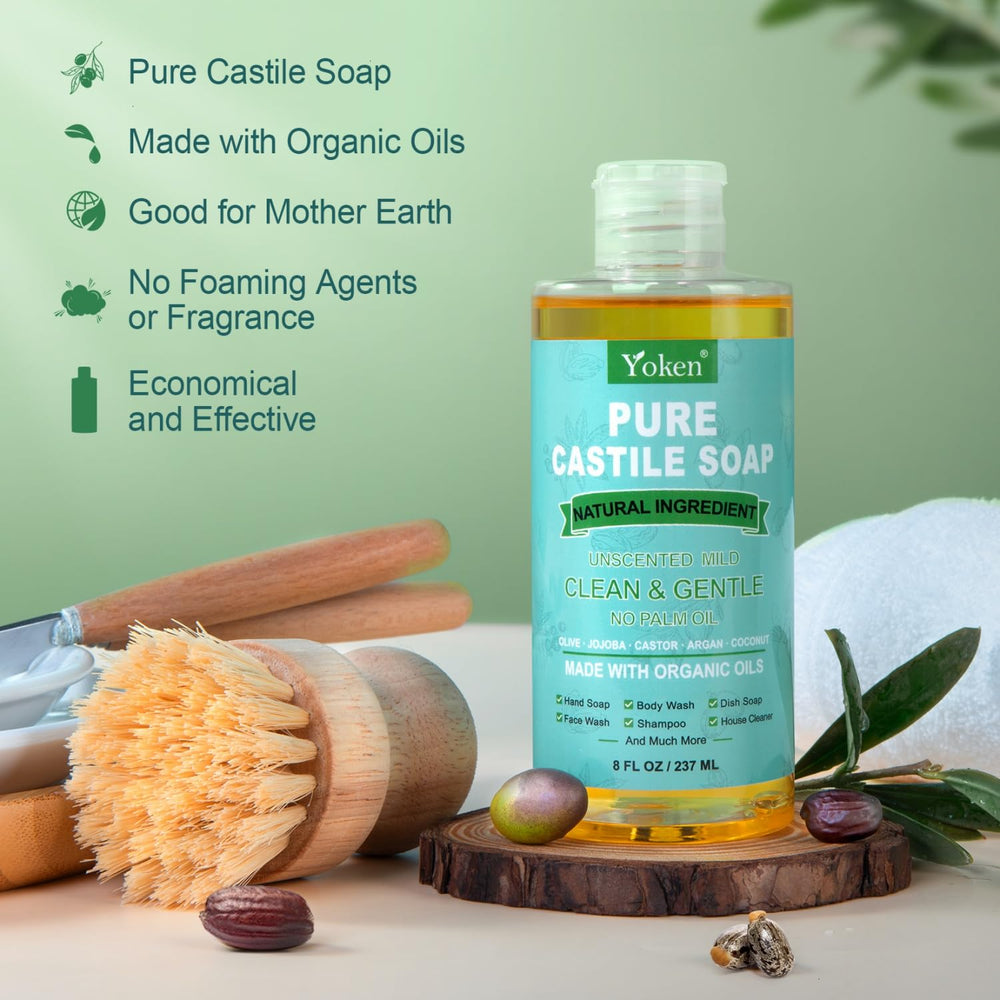 Yoken Jabón de Castilla líquido, ingredientes orgánicos y veganos