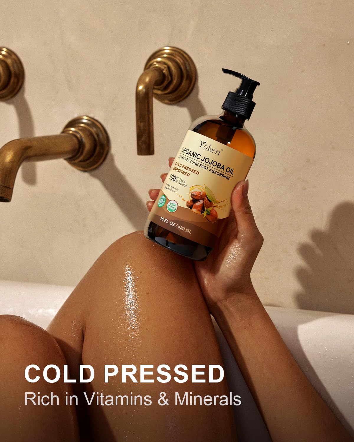 Jojoba oil as a gentle carrier oil for blends and essential oils.