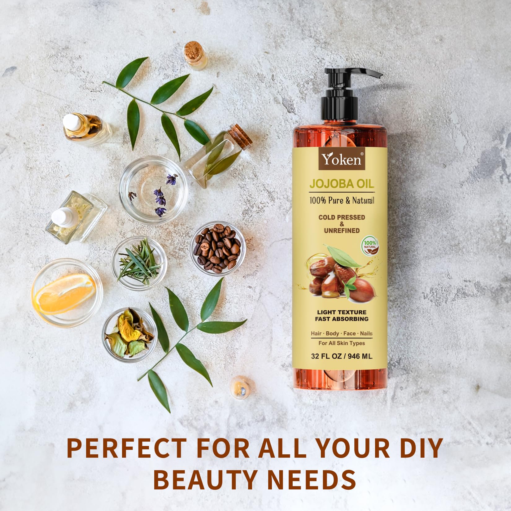 Nail care: Yoken jojoba oil moisturizes cuticles and nails.