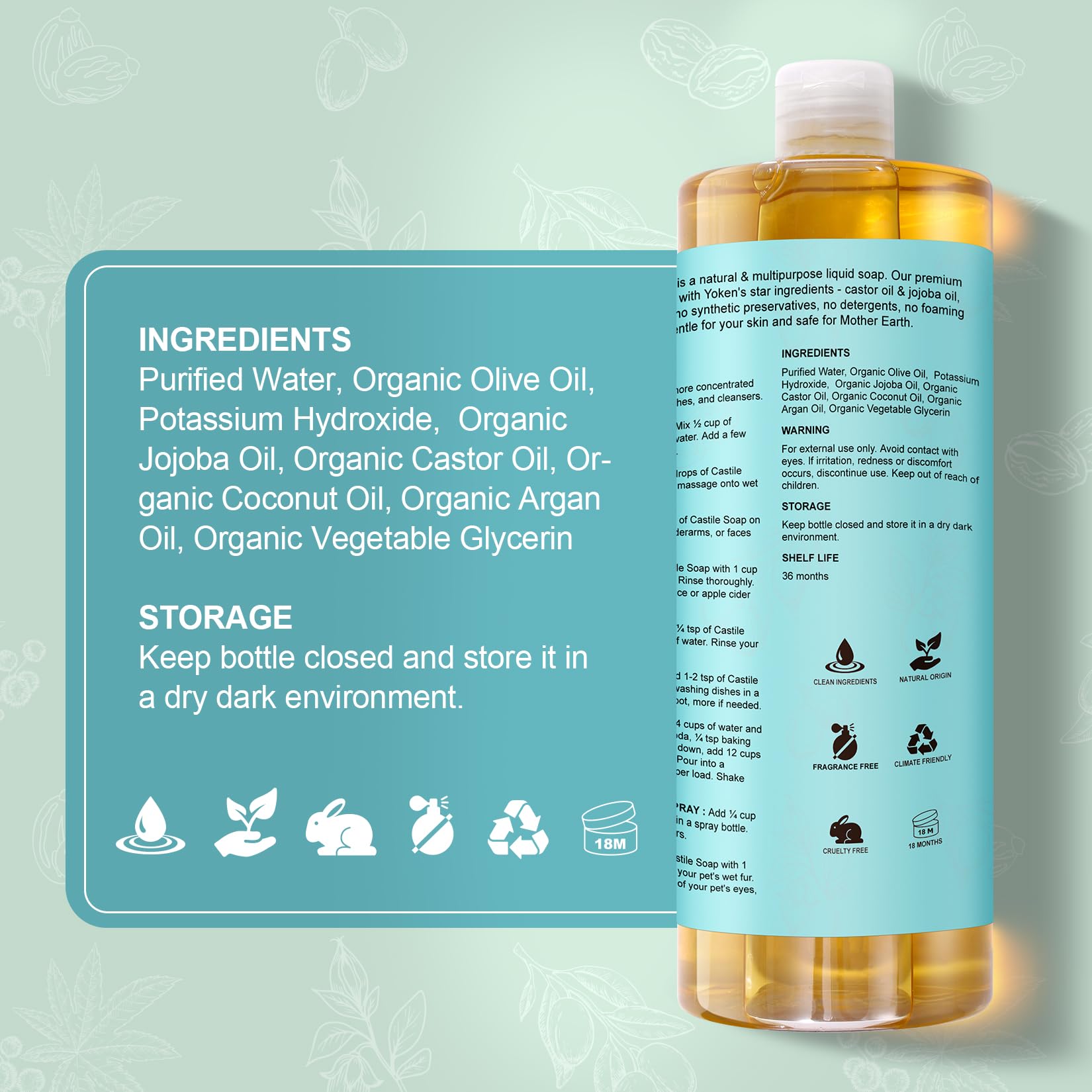 Family bathroom scene with Yoken unscented wash for hands and body.