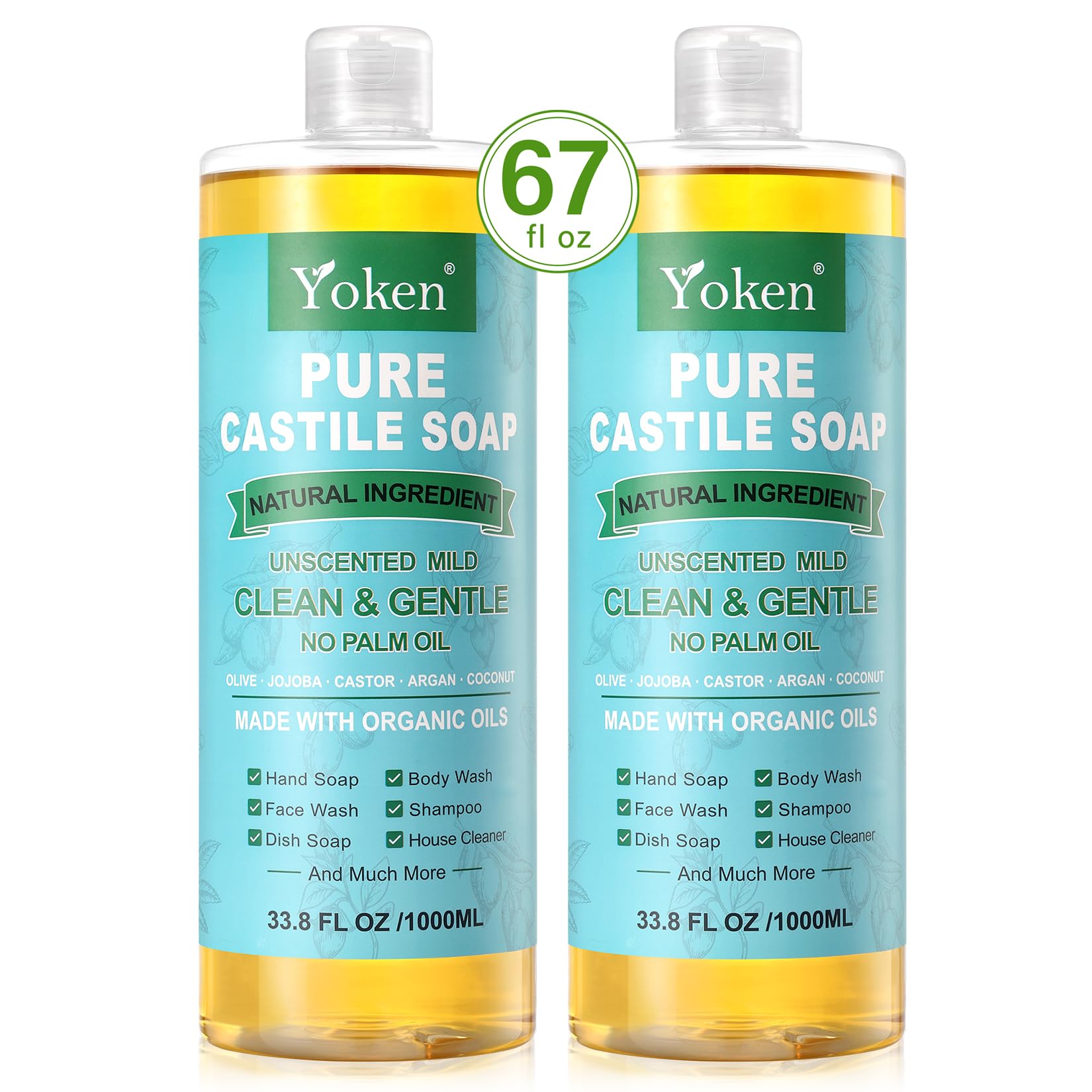 Yoken soap dissolving in water for dilution and gentle cleansing.