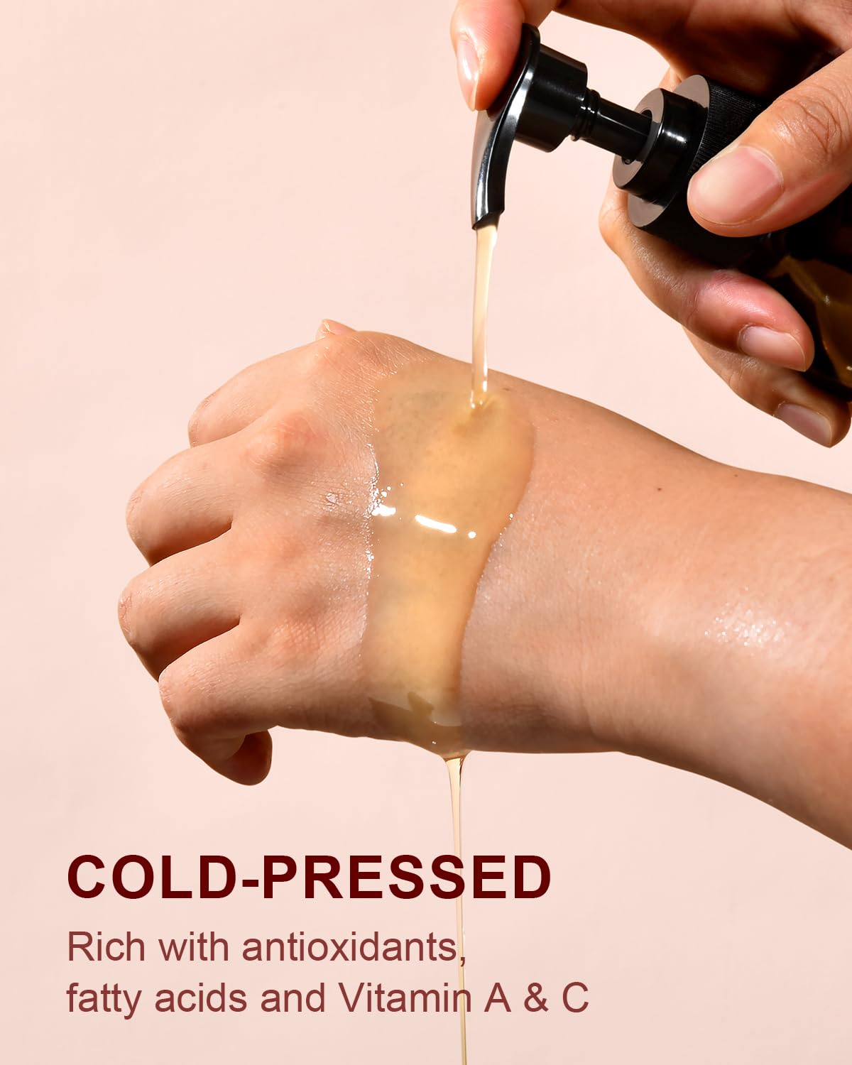 Yoken Rosehip Oil lightweight texture absorbs quickly on skin.