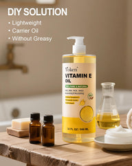 Yoken Vitamin E Oil used for body massage and moisturization.
