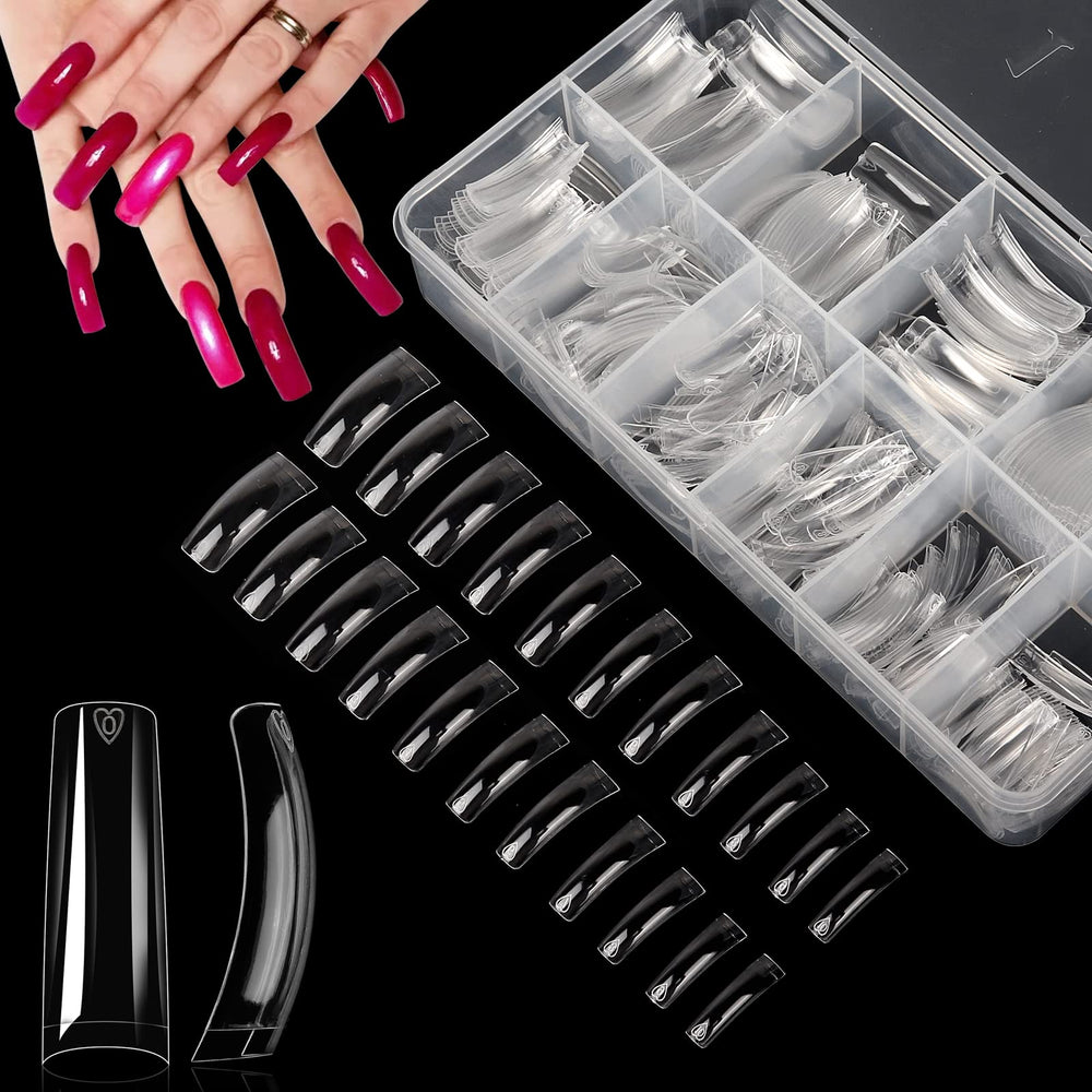 Extensiones Yokilly en forma ataúd clara para uñas naturales y duraderas