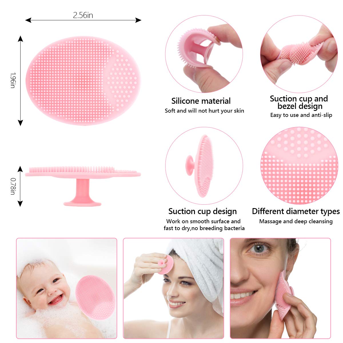 Yokilly face cleansing brush for thorough cleansing and skin refreshment.