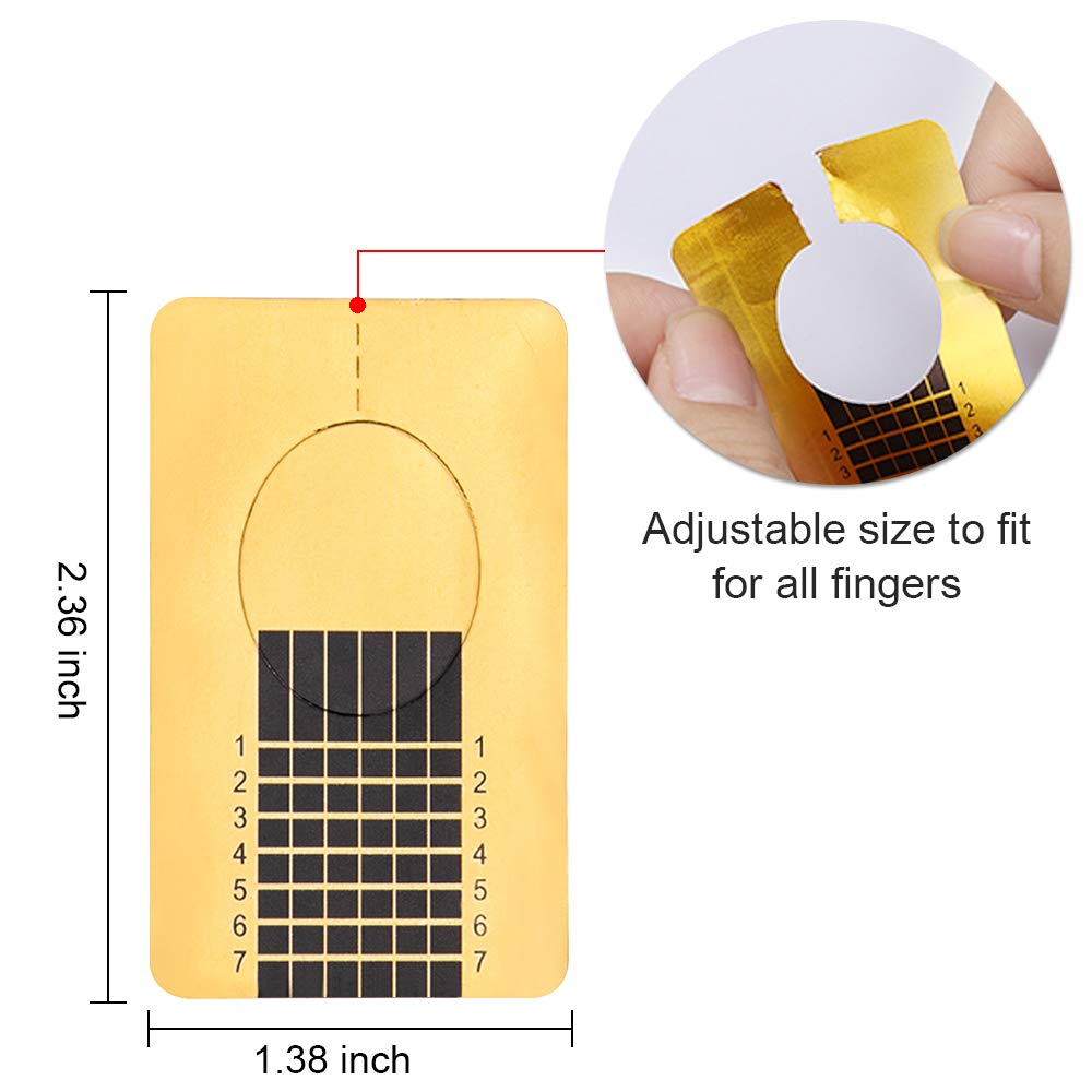 Yokilly 500-piece folding nail forms kit for versatile DIY and salon use