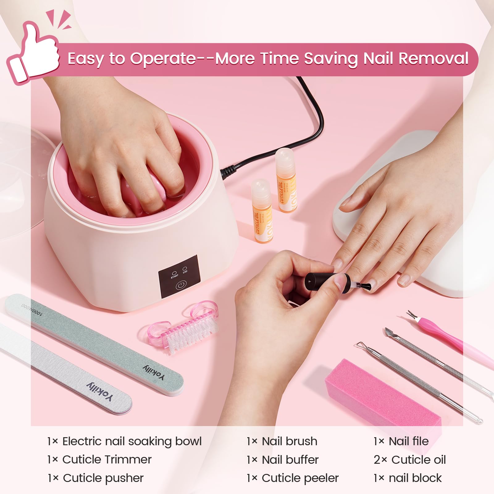 Yokilly 10-piece nail removal kit supports at-home nail care routines.