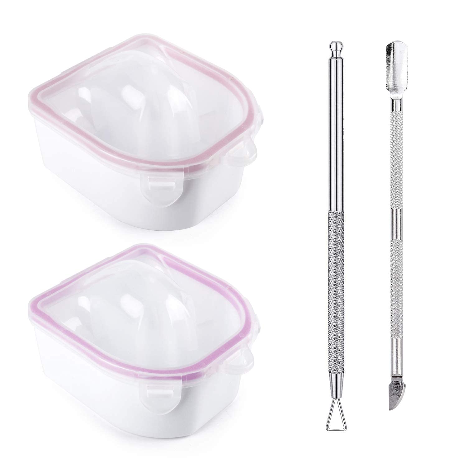 Yokilly nail soaking bowl 2pcs set for easy at home gel polish removal.