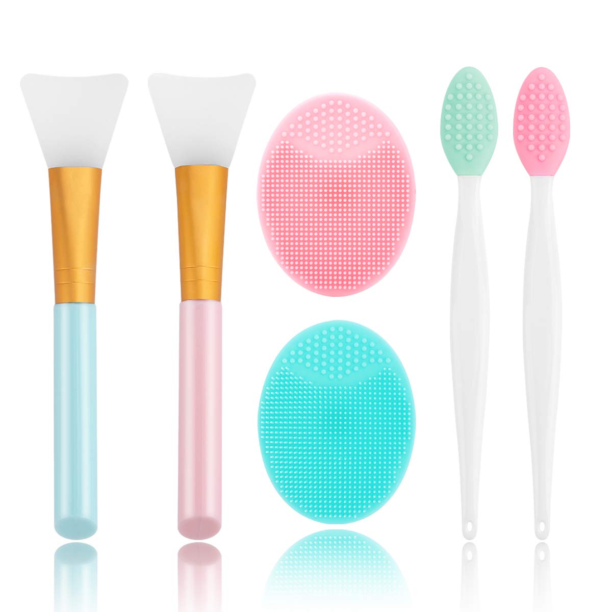 Yokilly silicone face scrubber set for gentle, quick-dry cleansing.