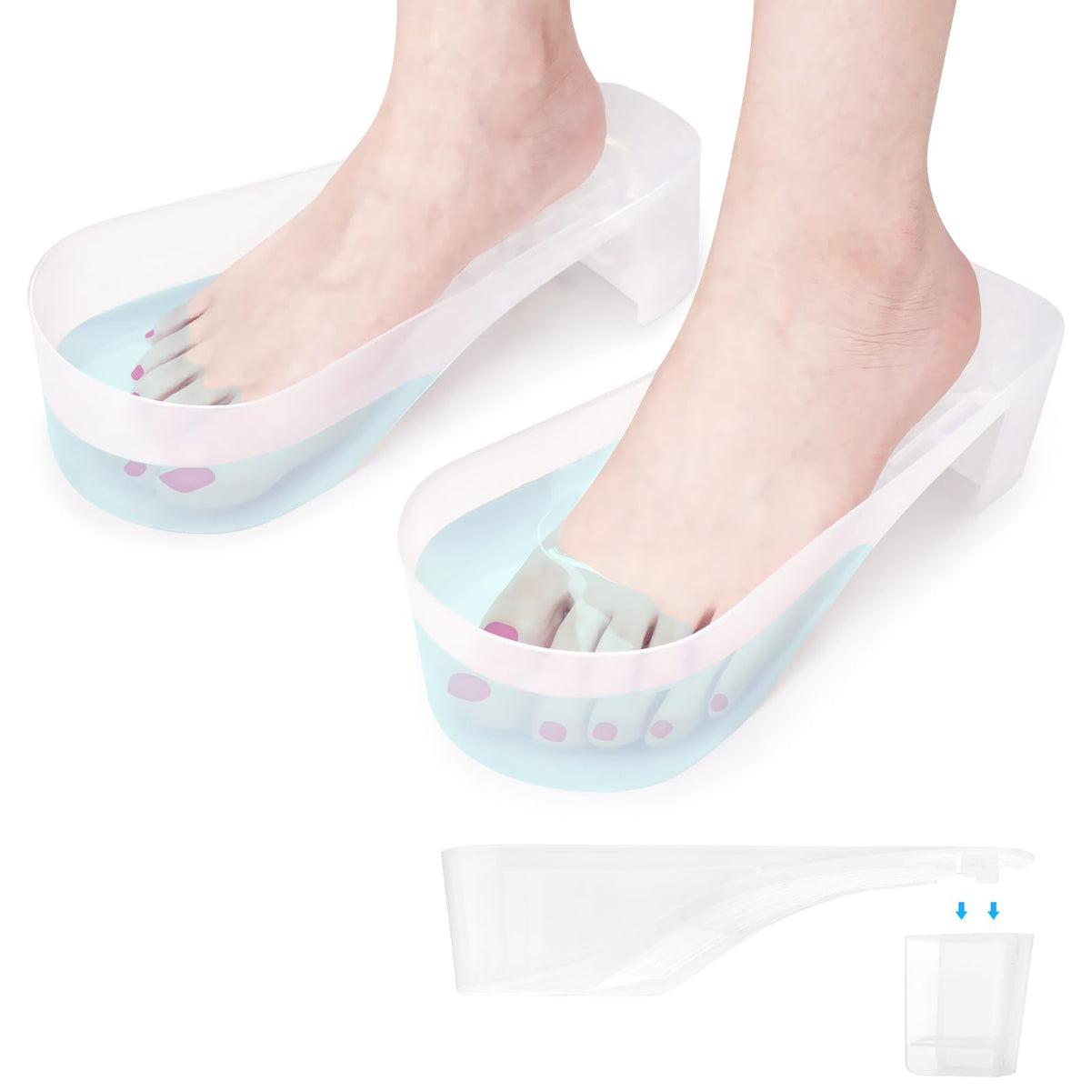 Yokilly toe nail soaking bowl 2-pack shows compact design for easy storage and quick soaks.