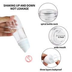 Two-pack travel bottles in a slim carry pouch