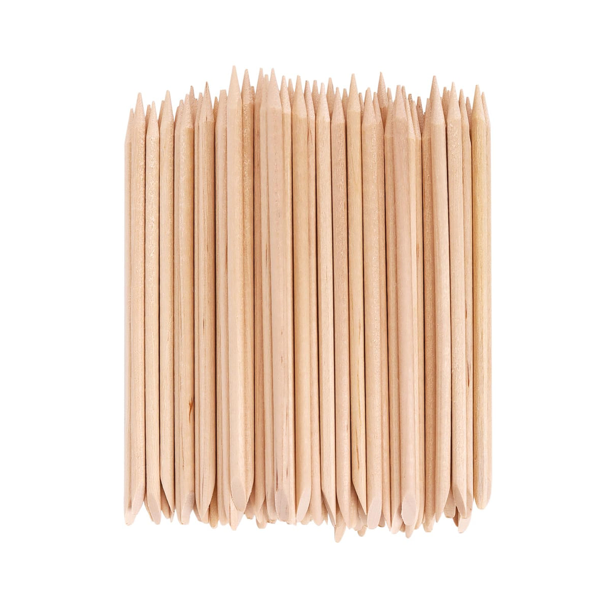 YOLCAR orange nail sticks pack 100pcs for versatile cuticle care and nail cleaning.
