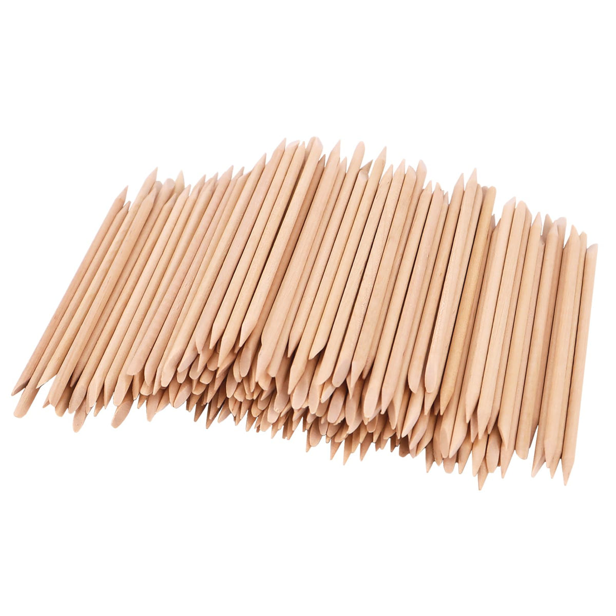 YOLCAR orange wood nail sticks with flat end for cuticle care