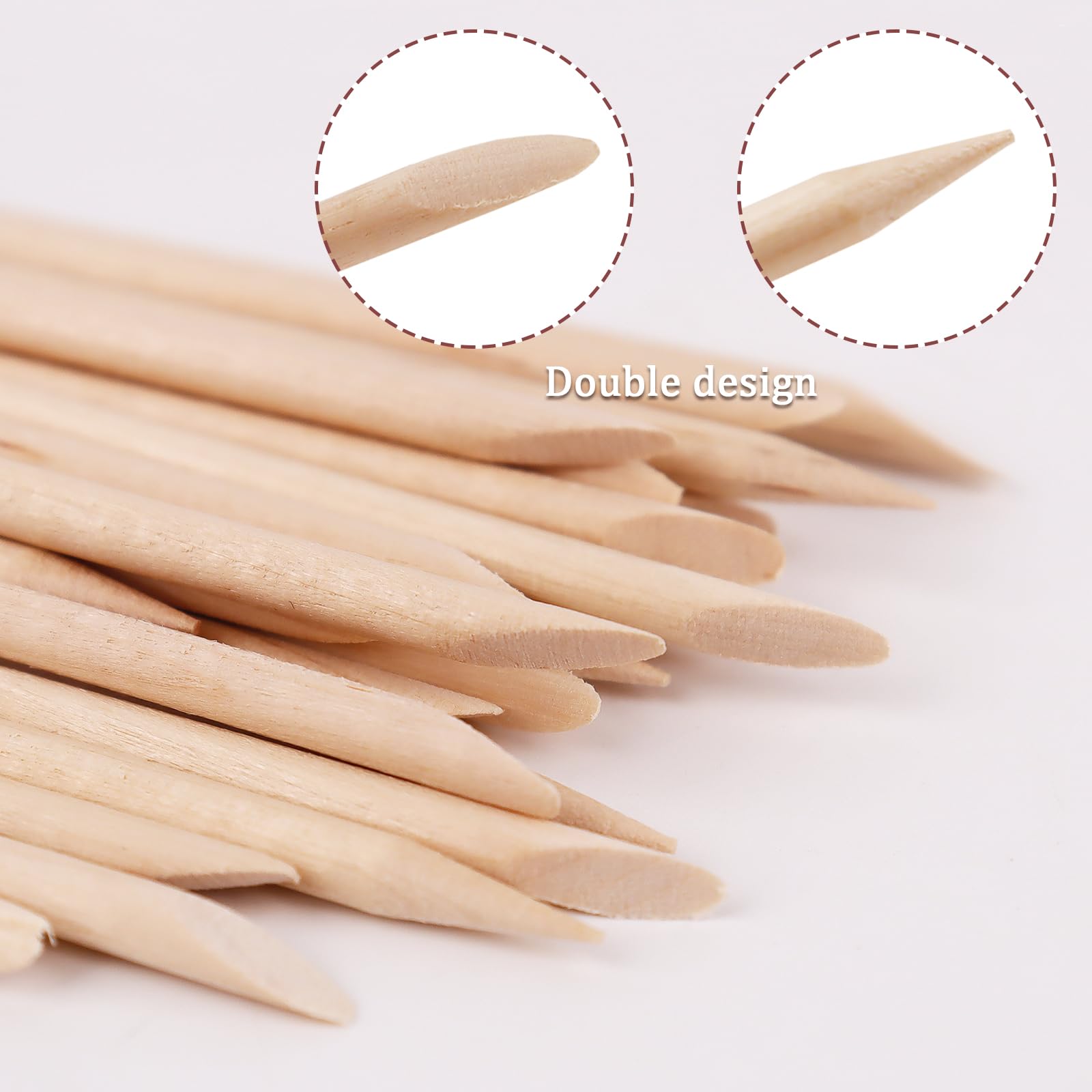 YOLCAR orange wood nail sticks packaging shows two 100-count bags