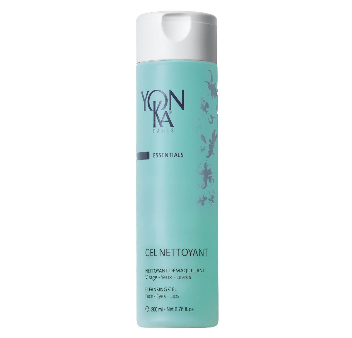 Yon-Ka Gel Cleanser bottle pour shows gentle foam for daily cleansing.