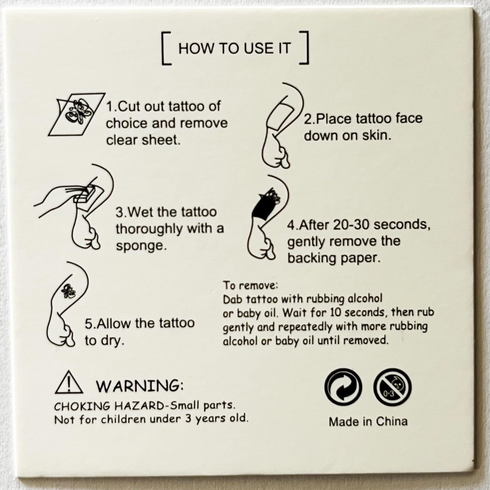 YONGAI Mario tattoos for skin application or plate decorations.