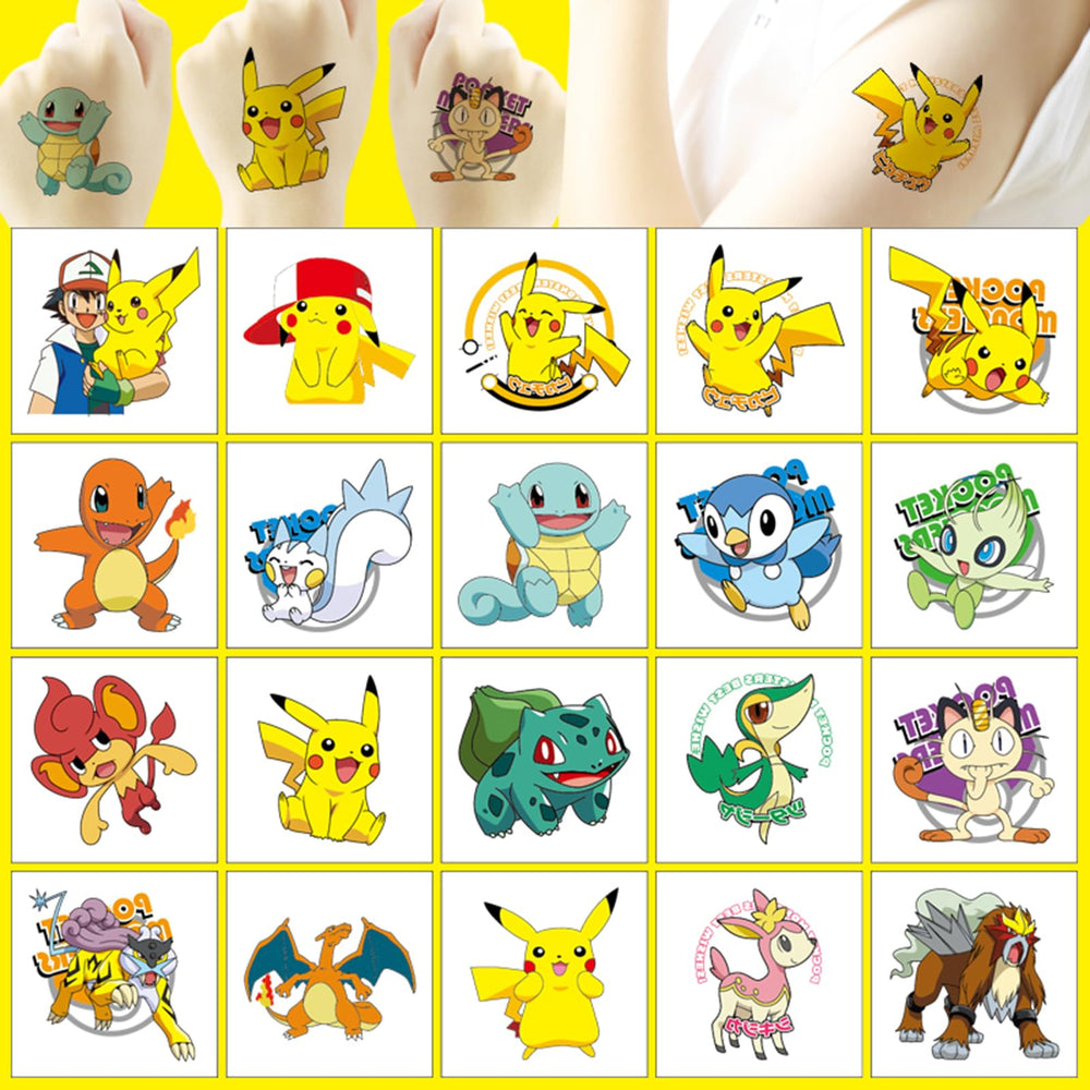 YONGAI cute monster tattoo sheet 2 for kid-friendly party décor and gifts