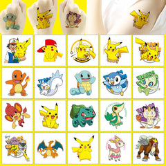 YONGAI cute monster tattoo sheet 2 for kid-friendly party décor and gifts