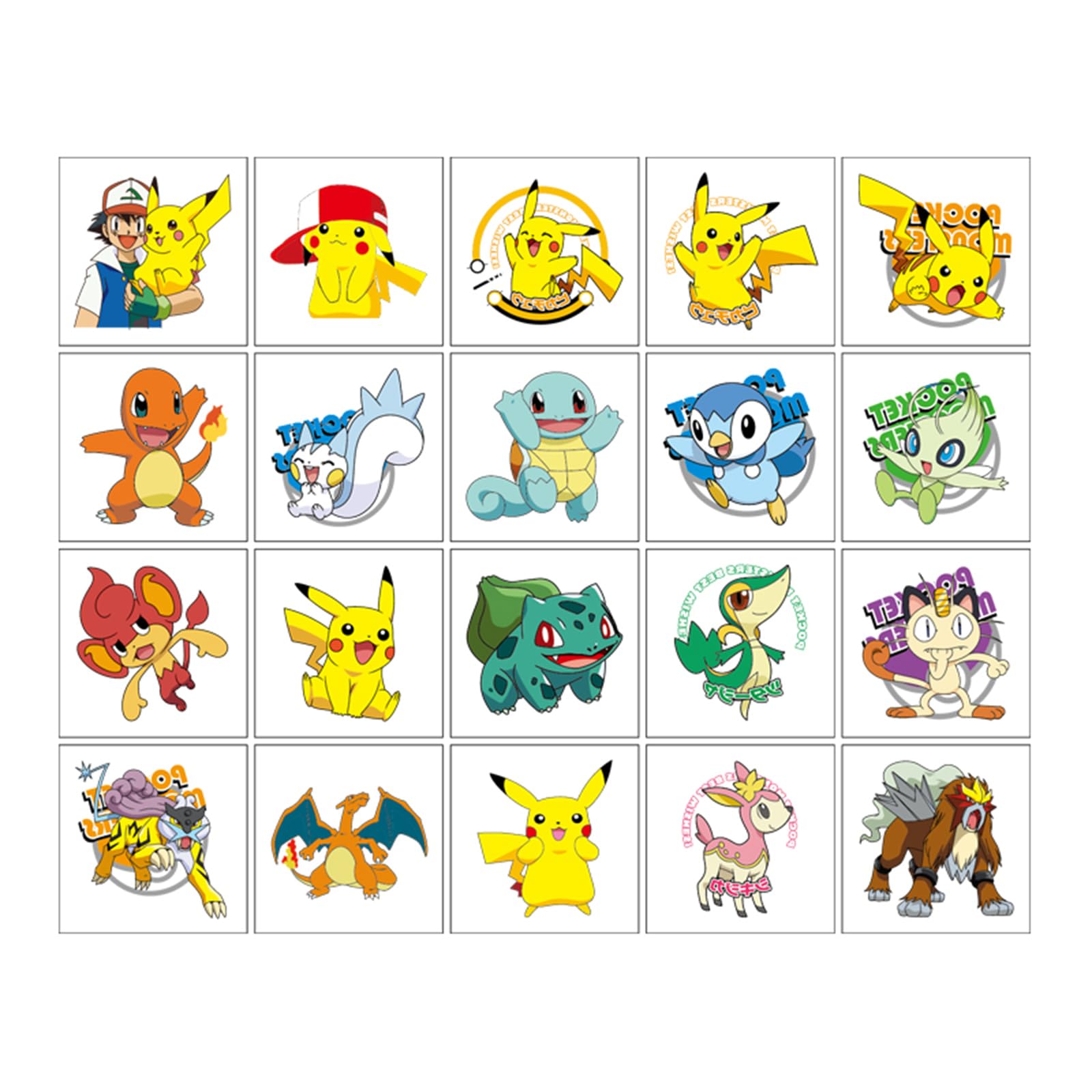 YONGAI cute monster tattoo sheet 5 perfect for holidays and crafts