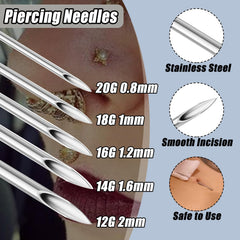 Aguja YONGDA 14G hueca, ideal para perforaciones con mayor control.