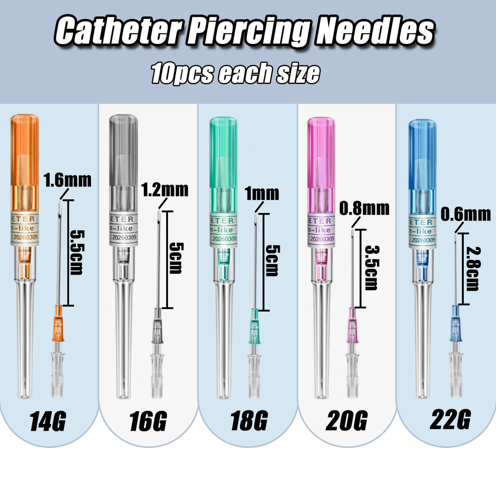 Aguja de catéter YONGDA 16G para perforación nasal, inserción suave.