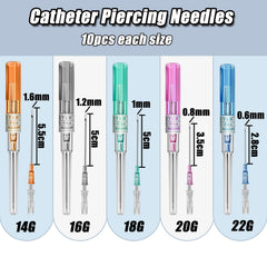 Aguja de catéter YONGDA 16G para perforación nasal, inserción suave.