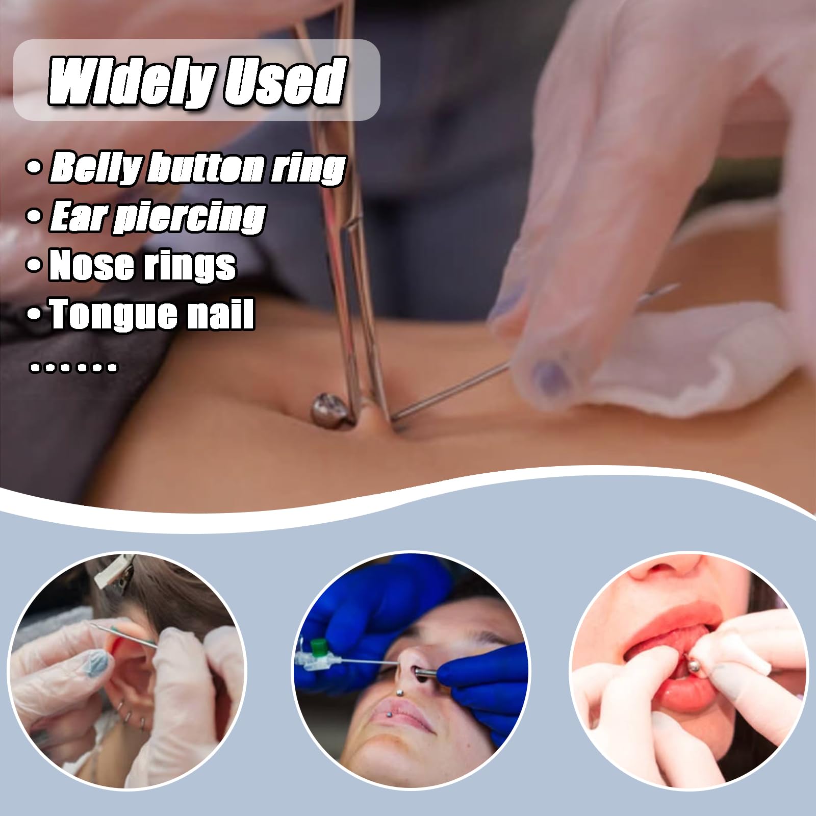 Compatibilidad Yongda con joyería estándar como labrets y anillos